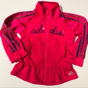 Adidas 3t peplum ruffle track jacket